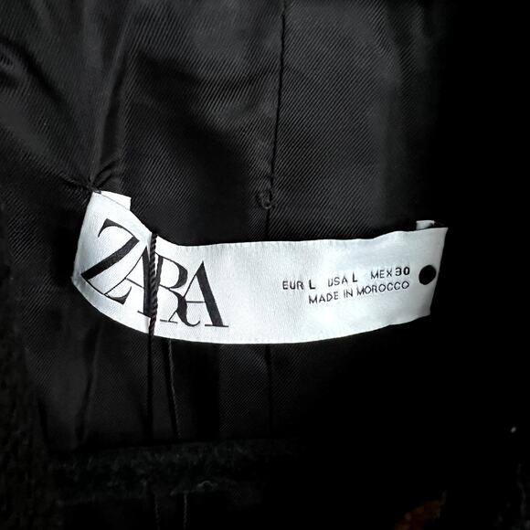 Zara Rainbow New Tweed Cropped blazer jacket size L viscose - Picture 4 of 8